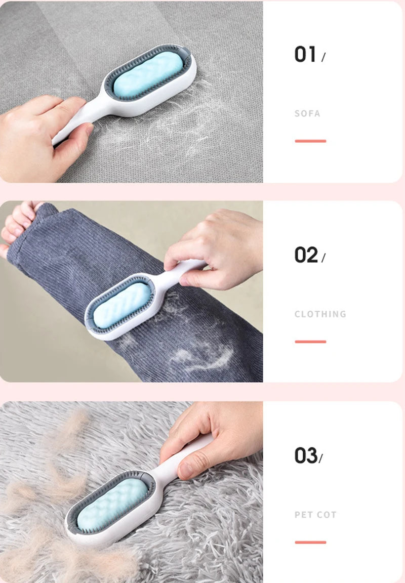 Pet Hair Removal Comb with Wipes – Grooming Brush