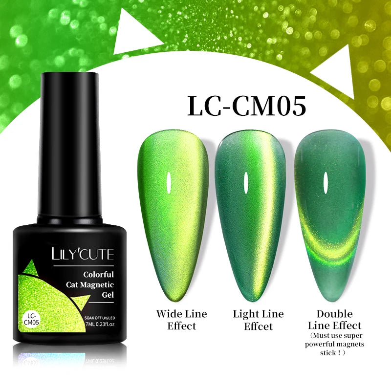 Magnetic Glitter Gel Nail Polish – UV/LED Cat Eye Effect