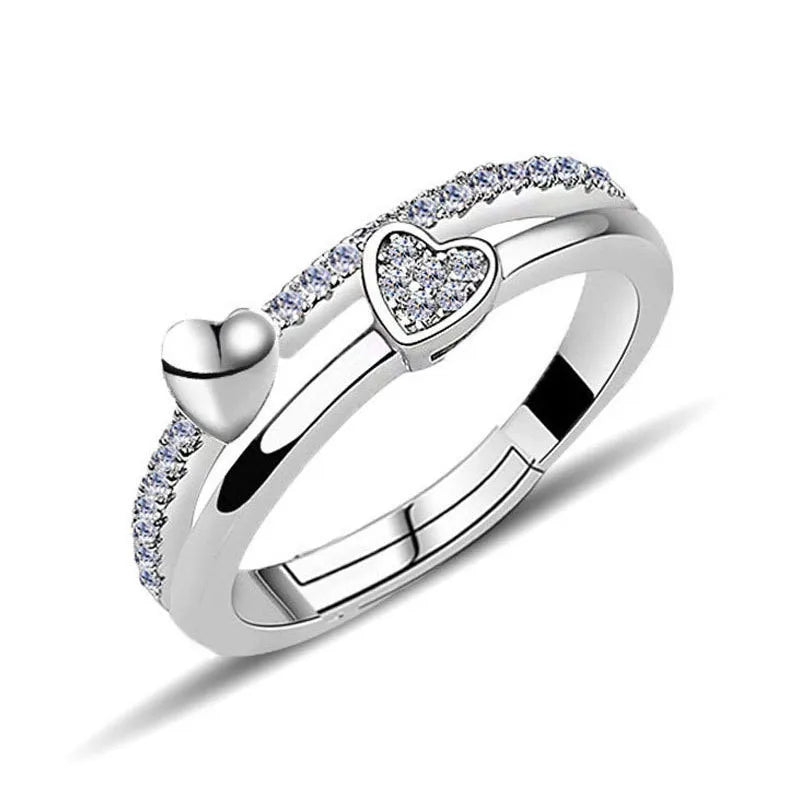Sterling Silver Heart Ring – AAA Zircon, Women’s