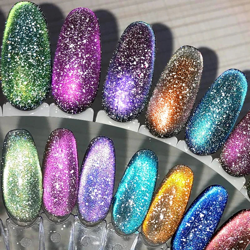 Magnetic Glitter Gel Nail Polish – UV/LED Cat Eye Effect