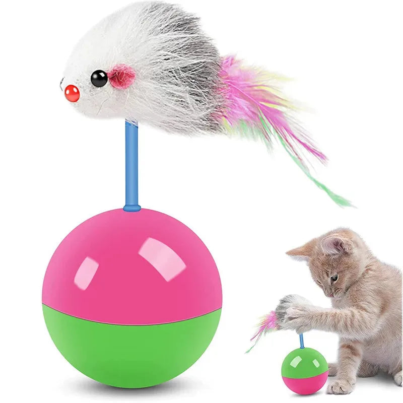 Tumbler Mouse Cat Toy – Self-Entertaining Cage Teaser