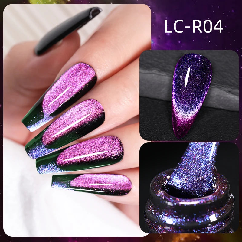 Magnetic Glitter Gel Nail Polish – UV/LED Cat Eye Effect