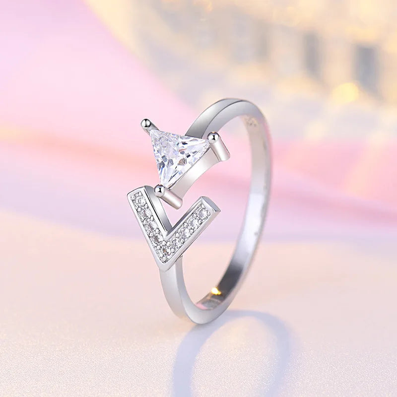 Sterling Silver Heart Ring – AAA Zircon, Women’s