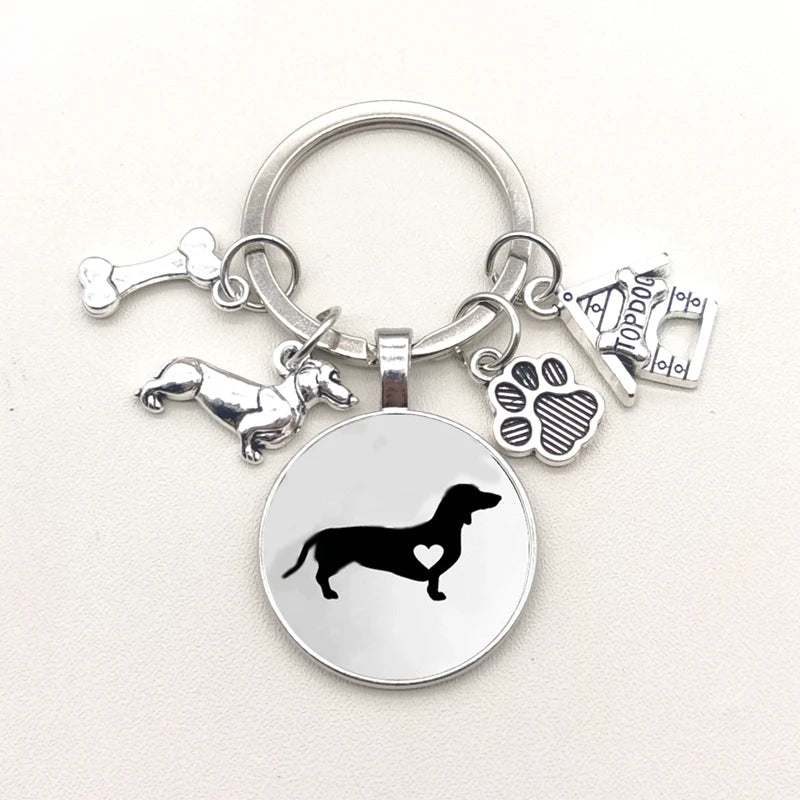 Dachshund Love Keychain – Cute Dog Gift