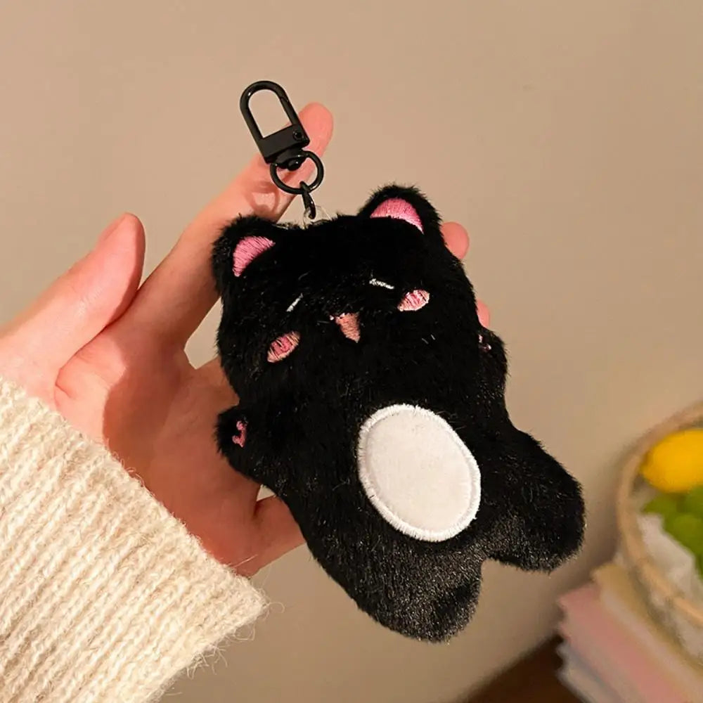 Black Cat Plush Keychain – Cute Kitten Charm Gift