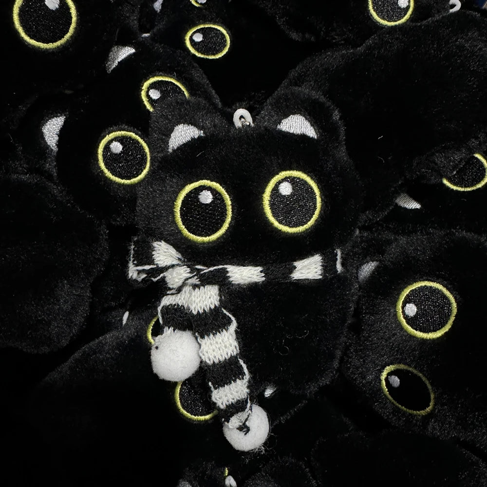 Black Cat Plush Keychain – Cute Kitten Charm Gift