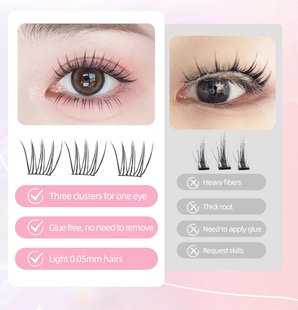 Glue-Free False Eyelash Clusters – Reusable DIY Lashes