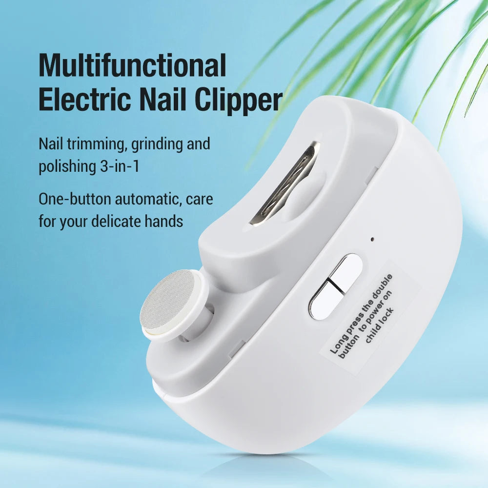 Electric Nail Clipper – Rechargeable Trimmer with Light