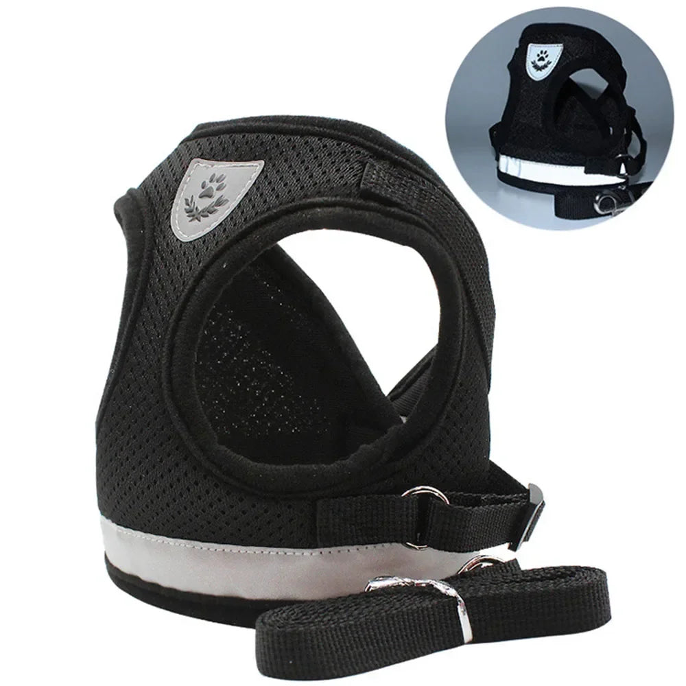 Escape-Proof Cat Harness – Reflective Vest with Leash
