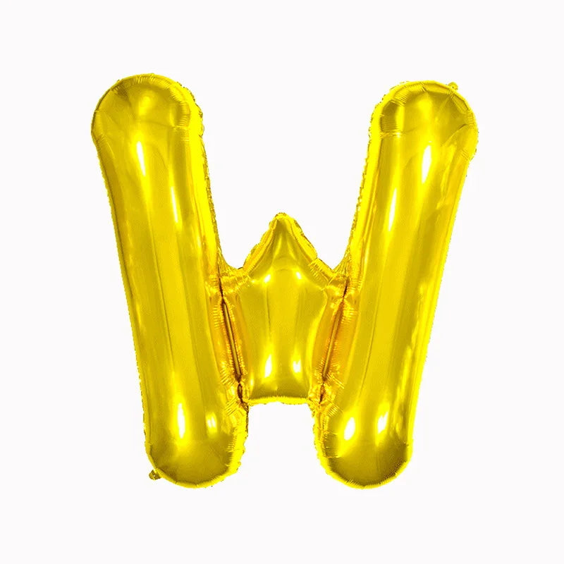 Large Gold Foil Letter Balloons – A-Z Party Decoration