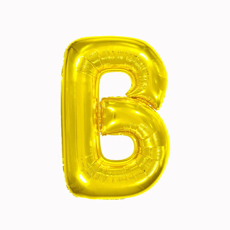 Large Gold Foil Letter Balloons – A-Z Party Decoration