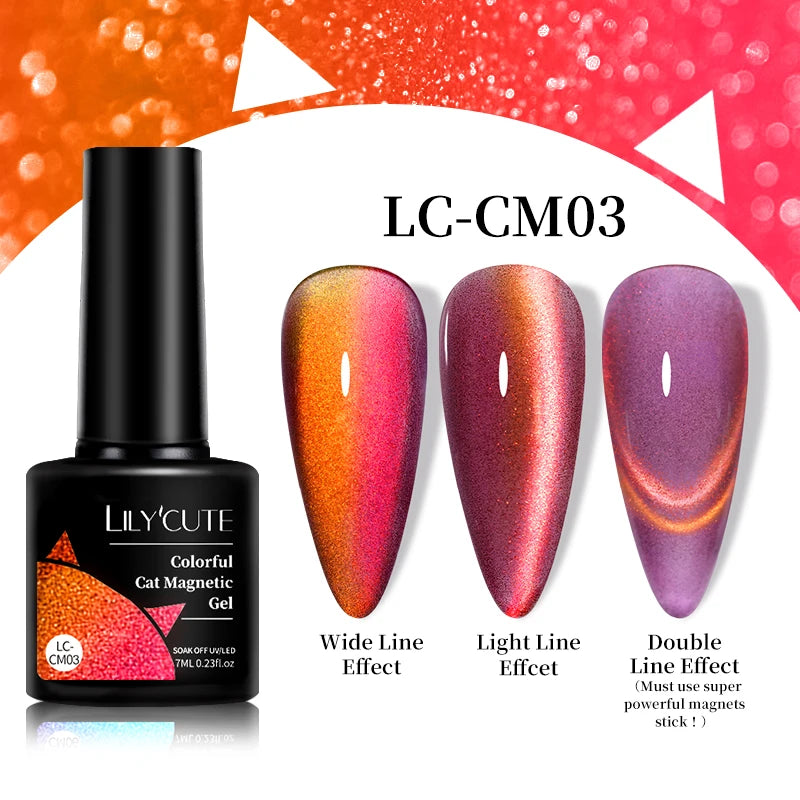 Magnetic Glitter Gel Nail Polish – UV/LED Cat Eye Effect
