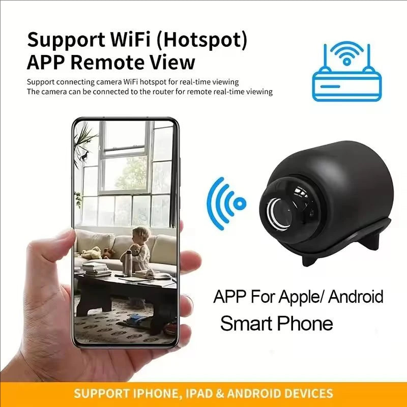 X5 Mini WiFi Security Camera – 1080P HD, Night Vision, Indoor Surveillance