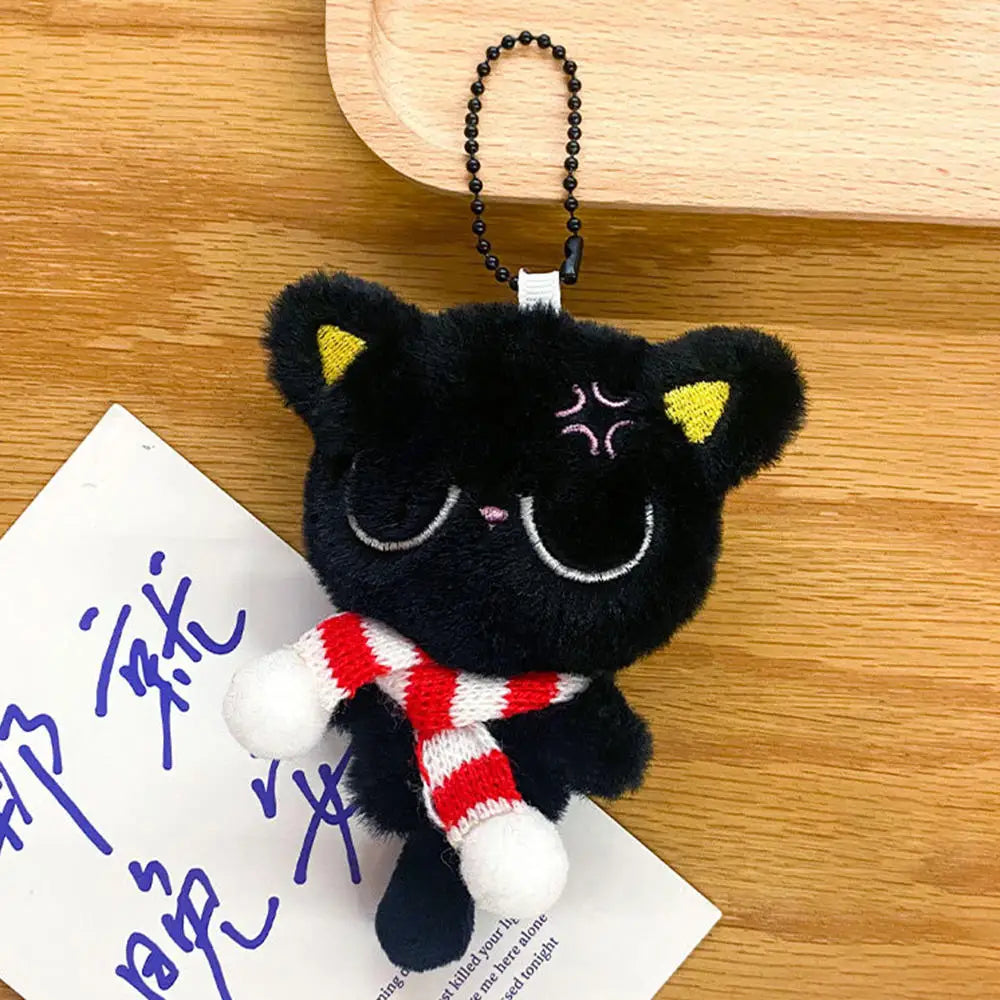 Black Cat Plush Keychain – Cute Kitten Charm Gift