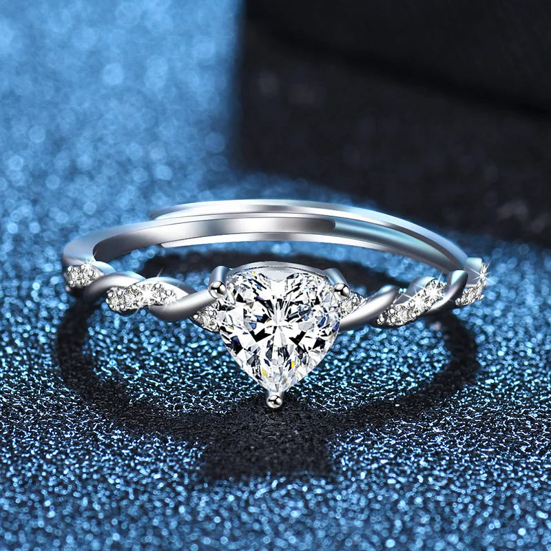 Sterling Silver Heart Ring – AAA Zircon, Women’s