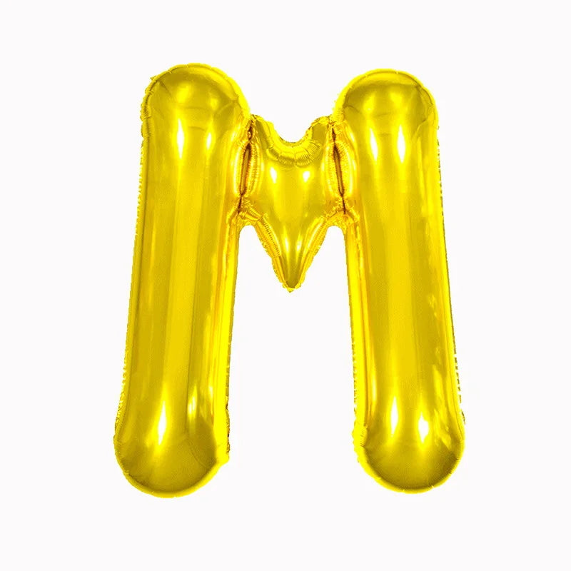 Large Gold Foil Letter Balloons – A-Z Party Decoration