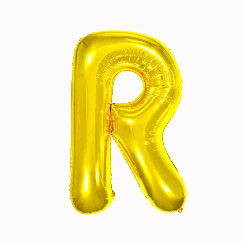 Large Gold Foil Letter Balloons – A-Z Party Decoration