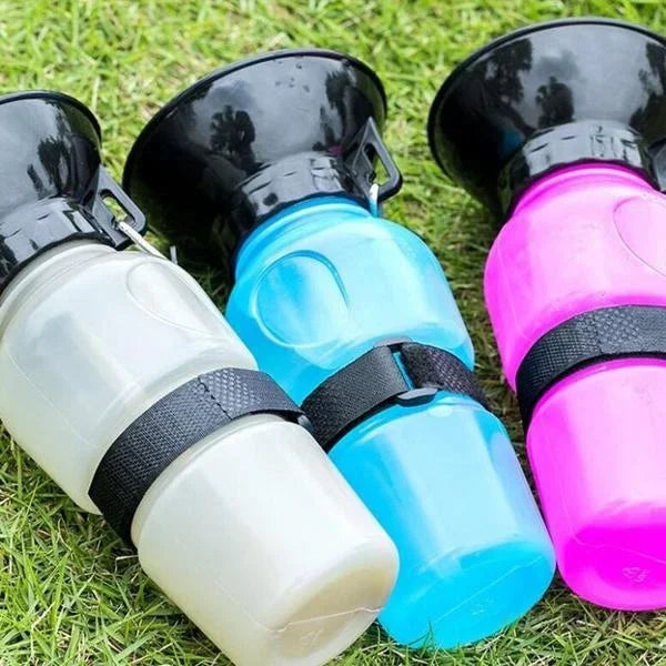 Portable Pet Water Bottle – 500ml Travel Feeder Bowl