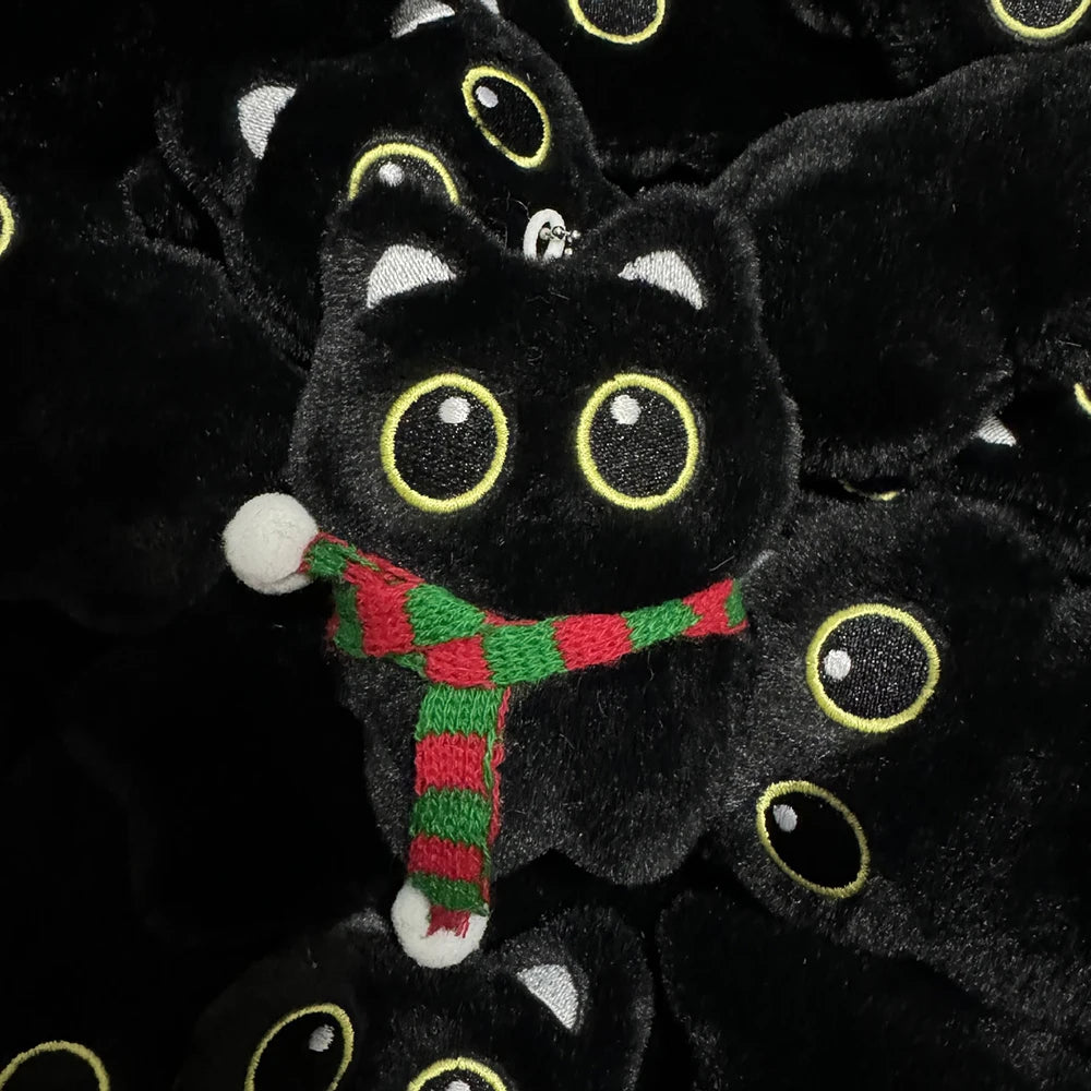 Black Cat Plush Keychain – Cute Kitten Charm Gift