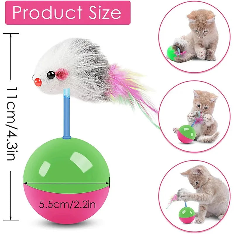 Tumbler Mouse Cat Toy – Self-Entertaining Cage Teaser