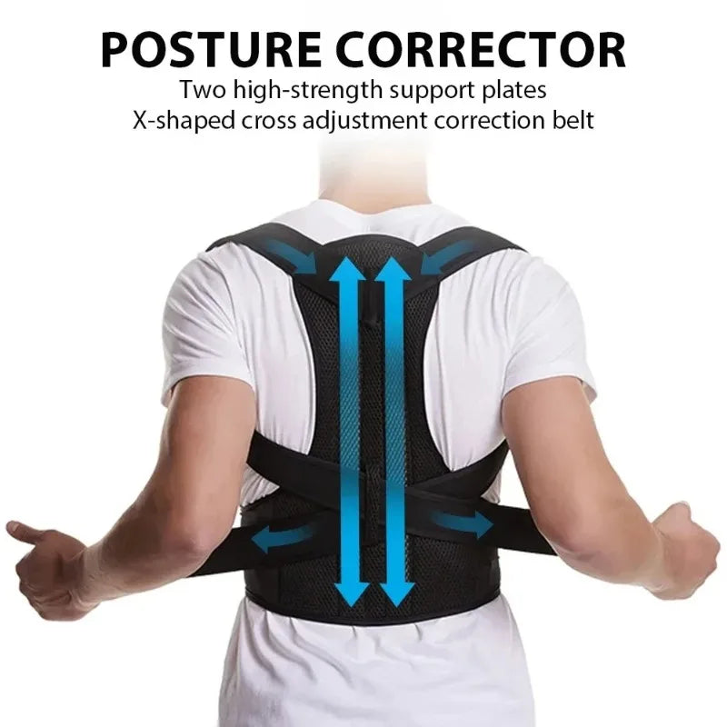 Posture Corrector Back Brace — Adjustable Lumbar Support