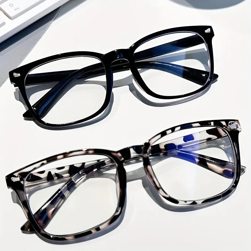 Blue Light Blocking Glasses – Square Clear Lens, 3-Pack (Men & Women)