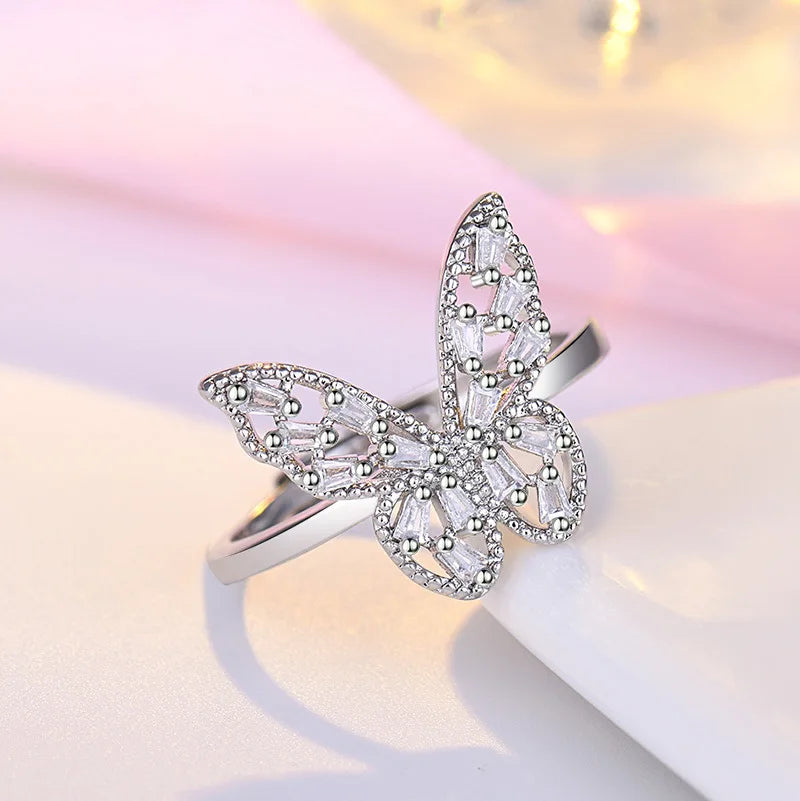 Sterling Silver Heart Ring – AAA Zircon, Women’s