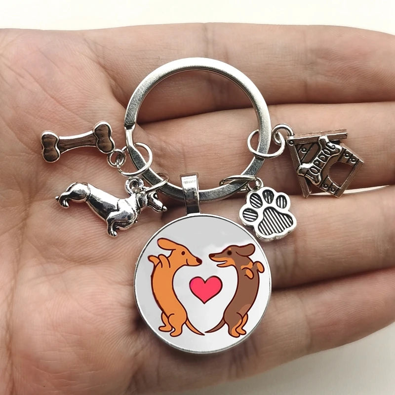 Dachshund Love Keychain – Cute Dog Gift