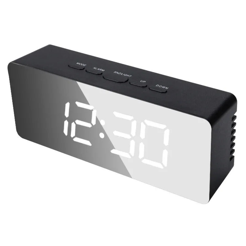 LED Digital Alarm Clock – Temperature Display for Bedroom