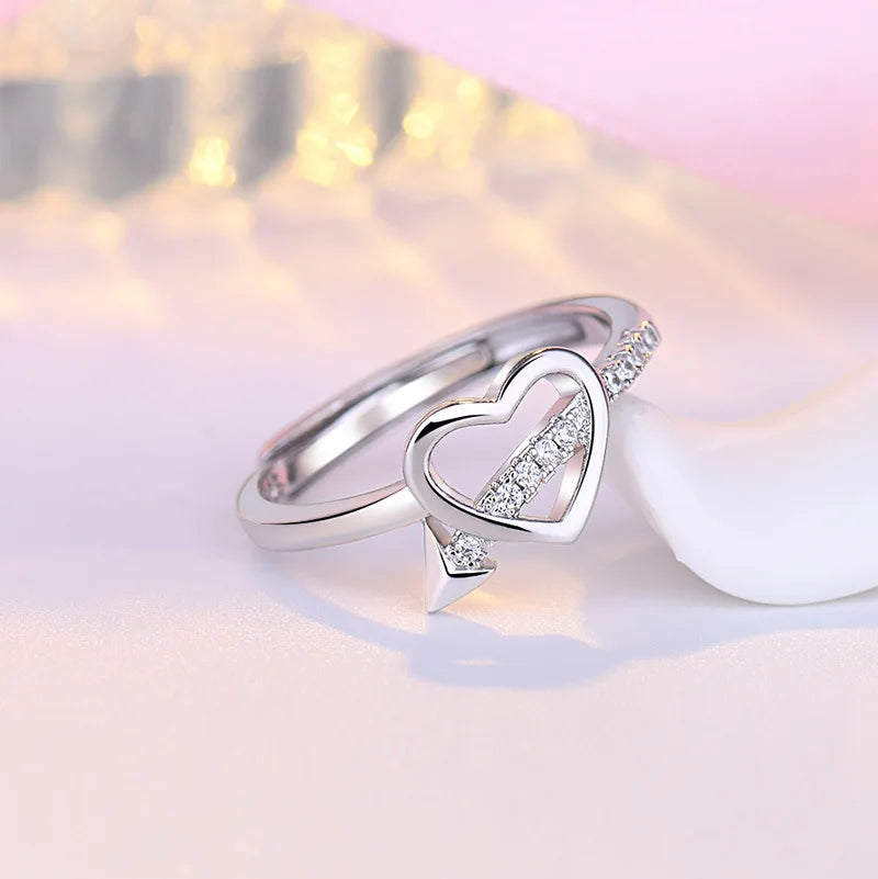 Sterling Silver Heart Ring – AAA Zircon, Women’s