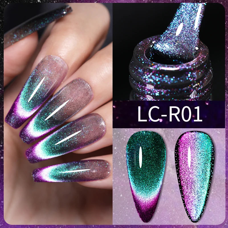 Magnetic Glitter Gel Nail Polish – UV/LED Cat Eye Effect