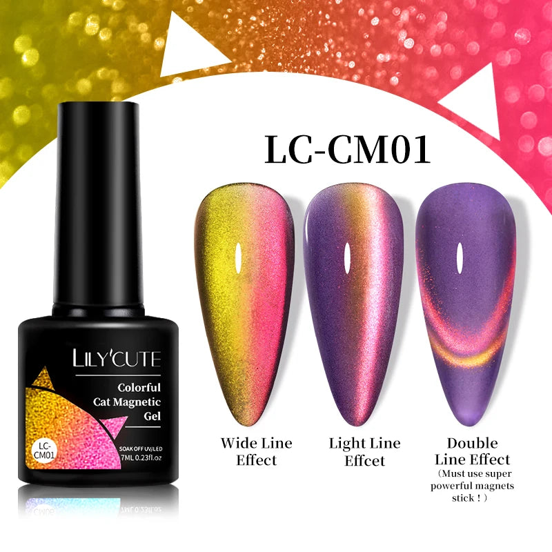Magnetic Glitter Gel Nail Polish – UV/LED Cat Eye Effect