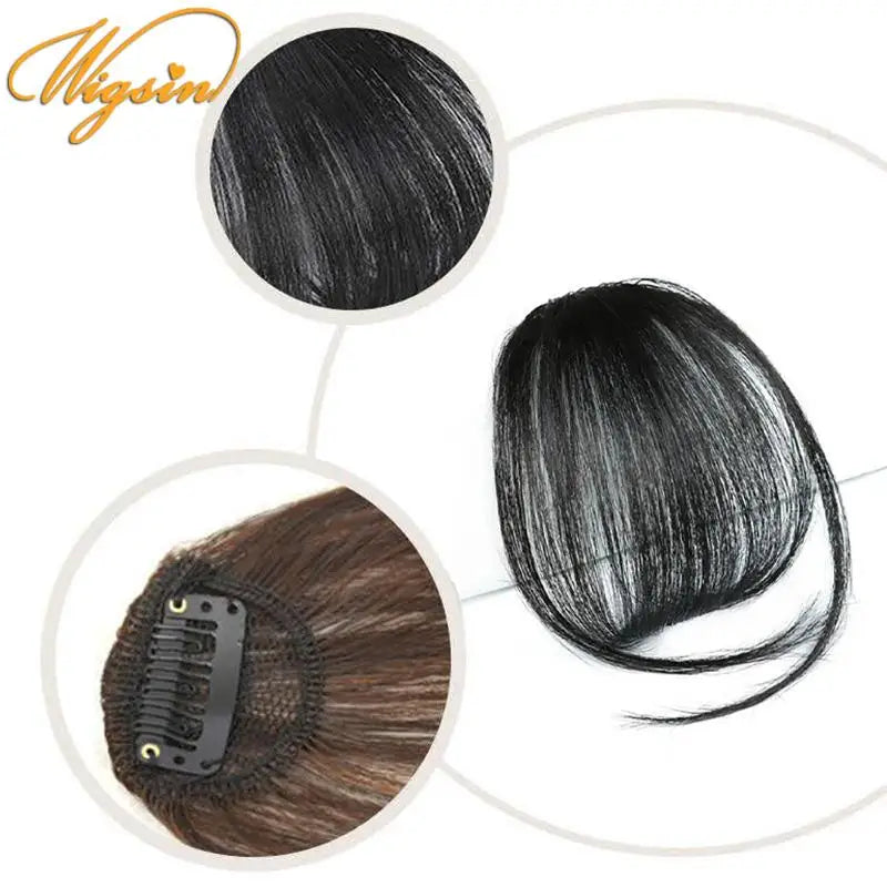 Clip-In Air Bangs Hair Extensions – Natural Straight