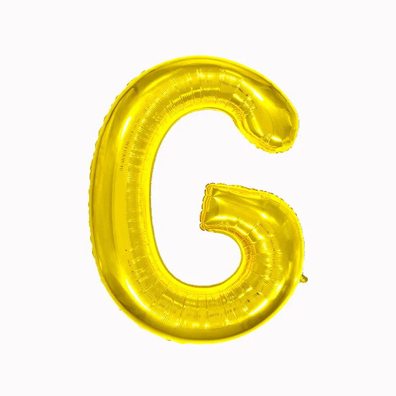 Large Gold Foil Letter Balloons – A-Z Party Decoration