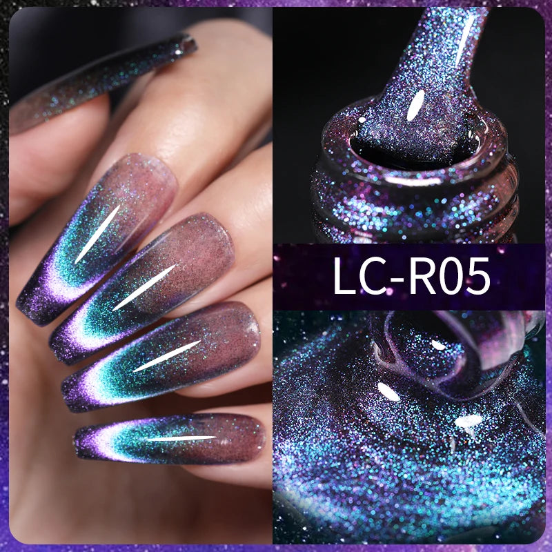 Magnetic Glitter Gel Nail Polish – UV/LED Cat Eye Effect