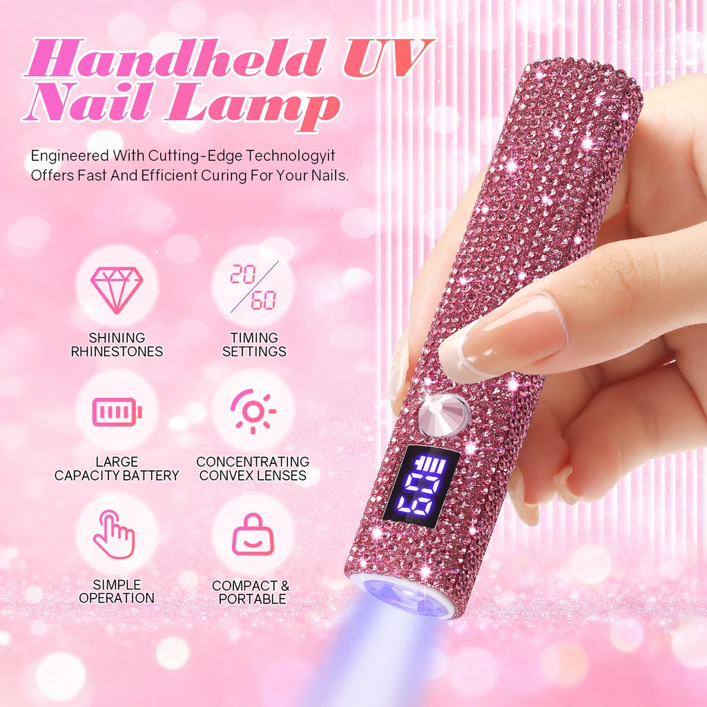 Mini UV/LED Nail Lamp – Portable Cordless Gel Nail Dryer with 2 Timer Modes