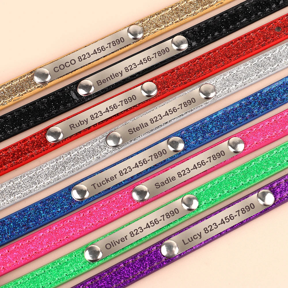 Custom Engraved Cat Collar – Personalized Leather ID Tag