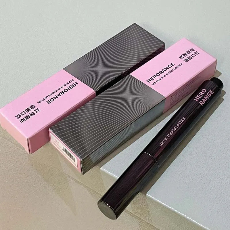HERORANGE Push-button Mirror Lipstick Moisturizing Long-lasting Lip Glaze Lipstick
