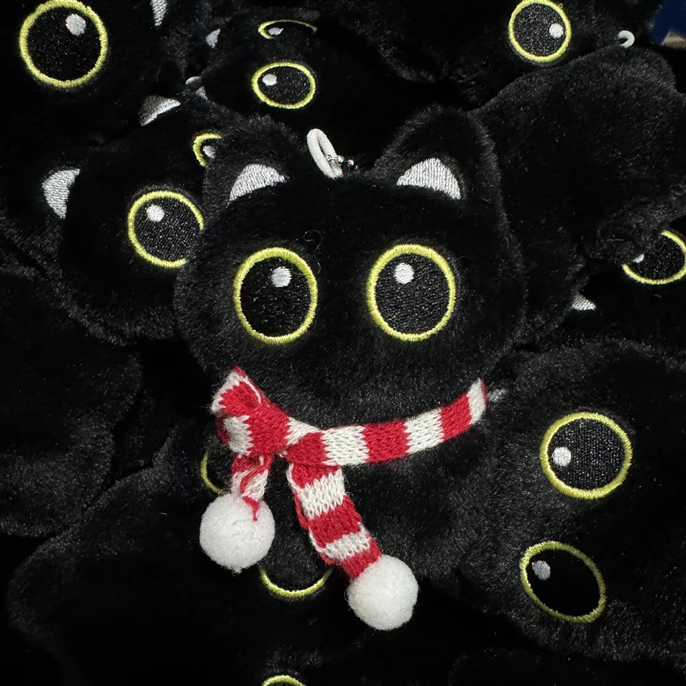 Black Cat Plush Keychain – Cute Kitten Charm Gift