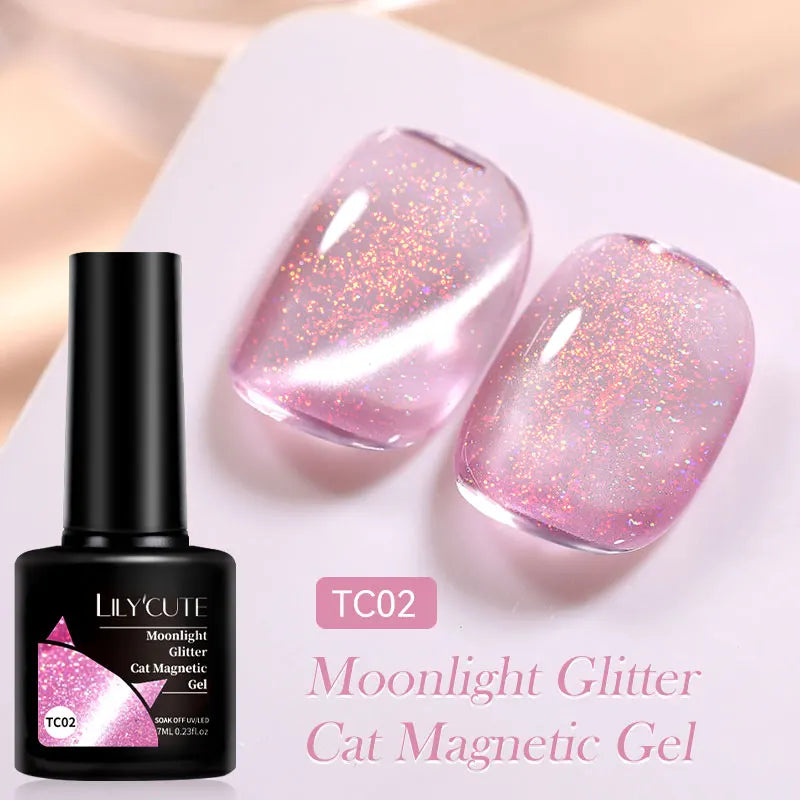Magnetic Glitter Gel Nail Polish – UV/LED Cat Eye Effect