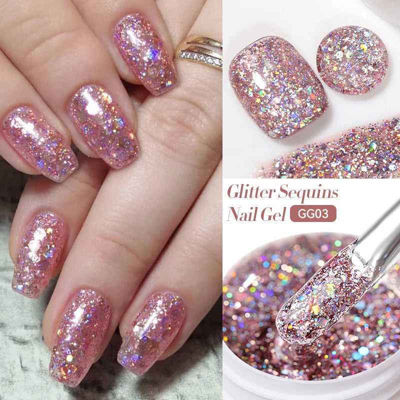 Glitter Gel Nail Polish – UV/LED Soak-Off, 7ml
