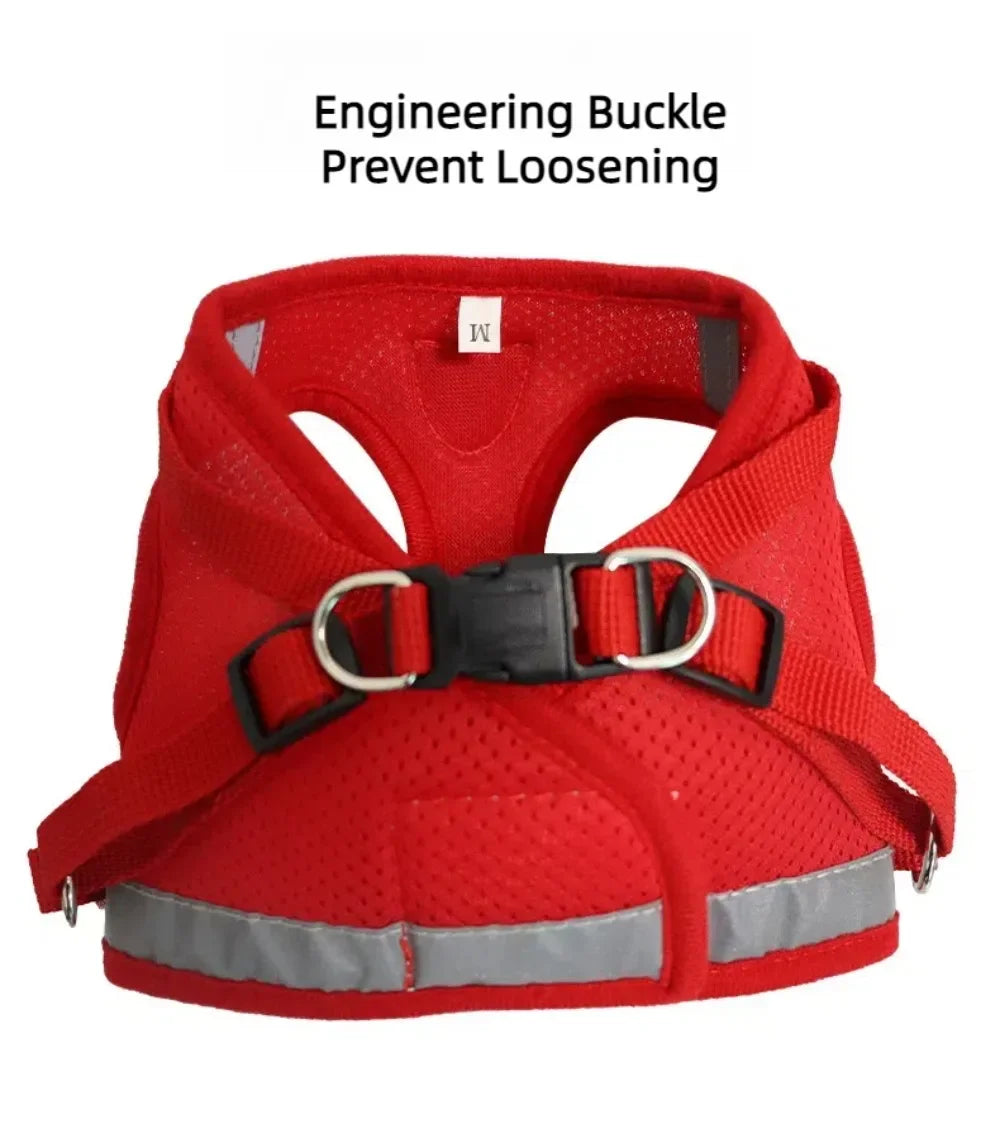 Escape-Proof Cat Harness – Reflective Vest with Leash
