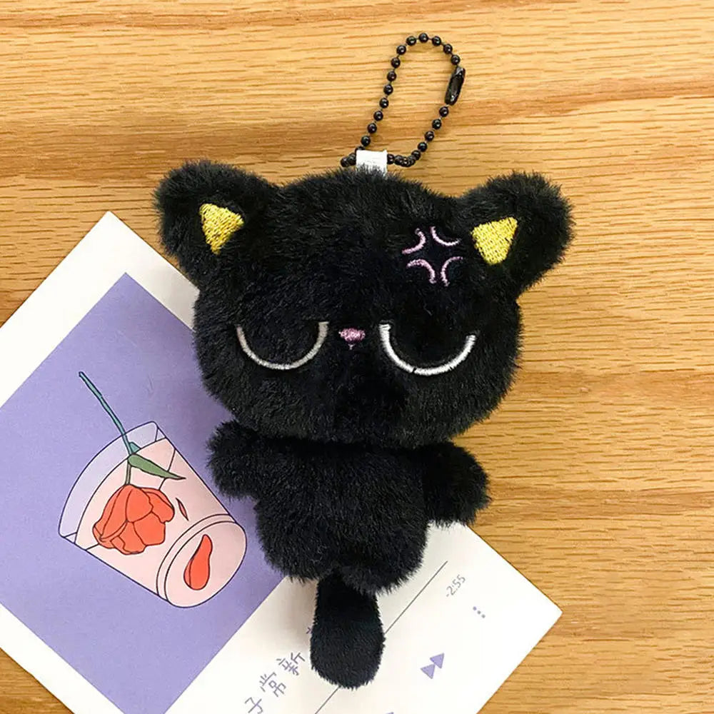 Black Cat Plush Keychain – Cute Kitten Charm Gift