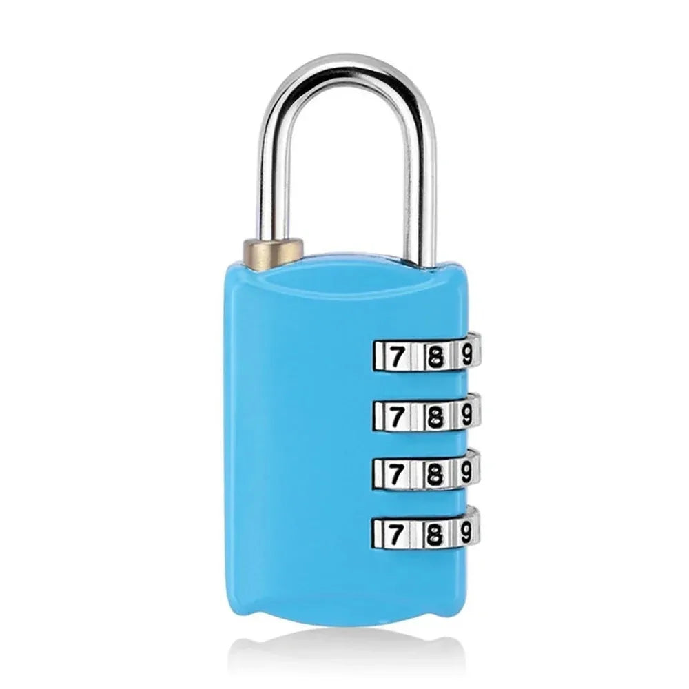 4-Dial Combination Padlock – Resettable Travel Security Lock