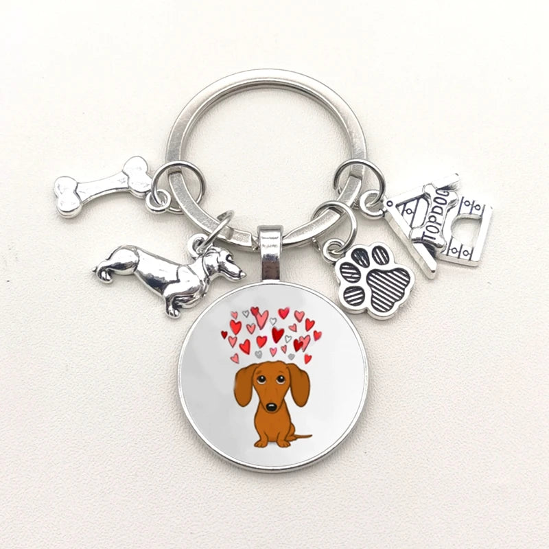 Dachshund Love Keychain – Cute Dog Gift