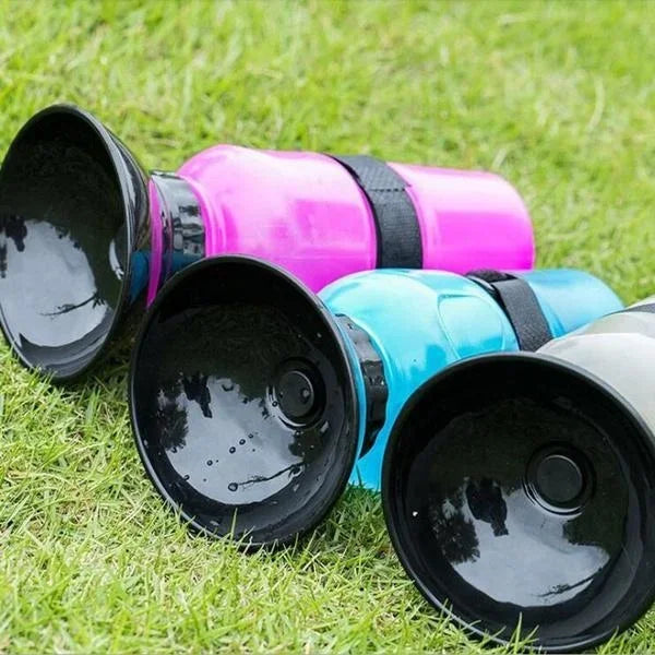 Portable Pet Water Bottle – 500ml Travel Feeder Bowl