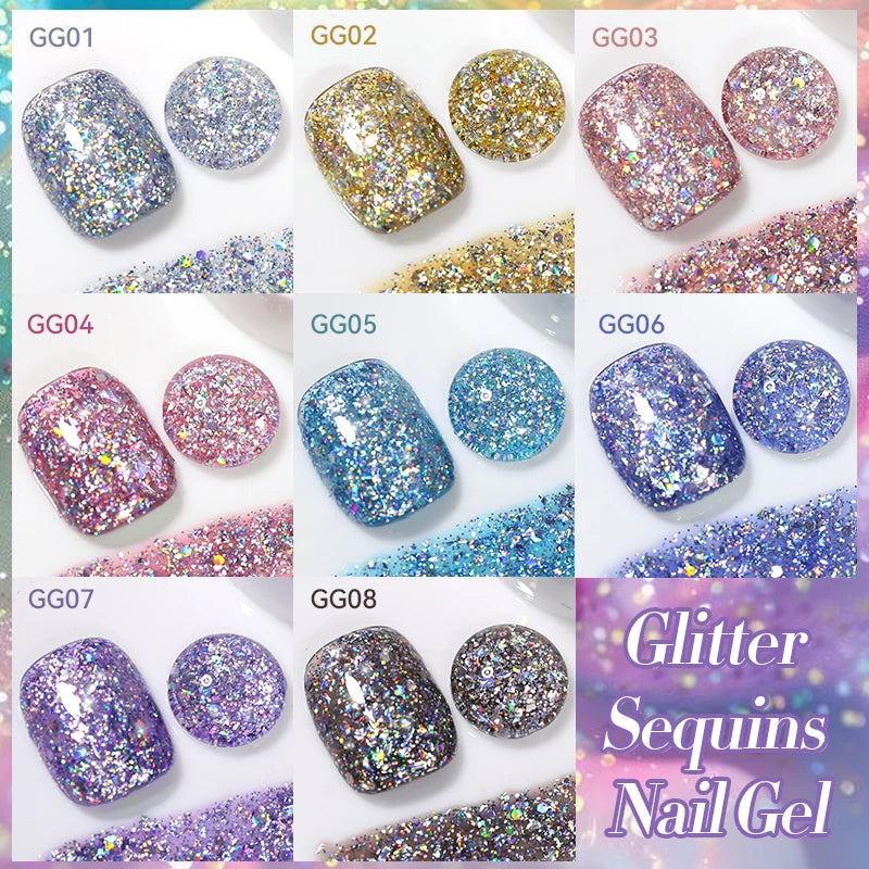 Glitter Gel Nail Polish – UV/LED Soak-Off, 7ml