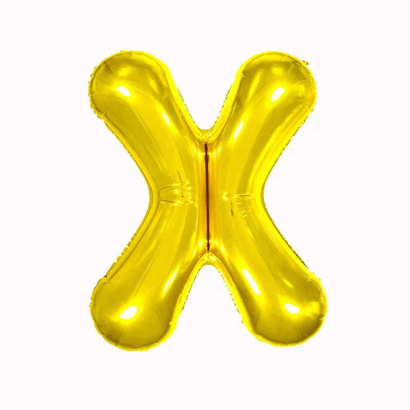 Large Gold Foil Letter Balloons – A-Z Party Decoration