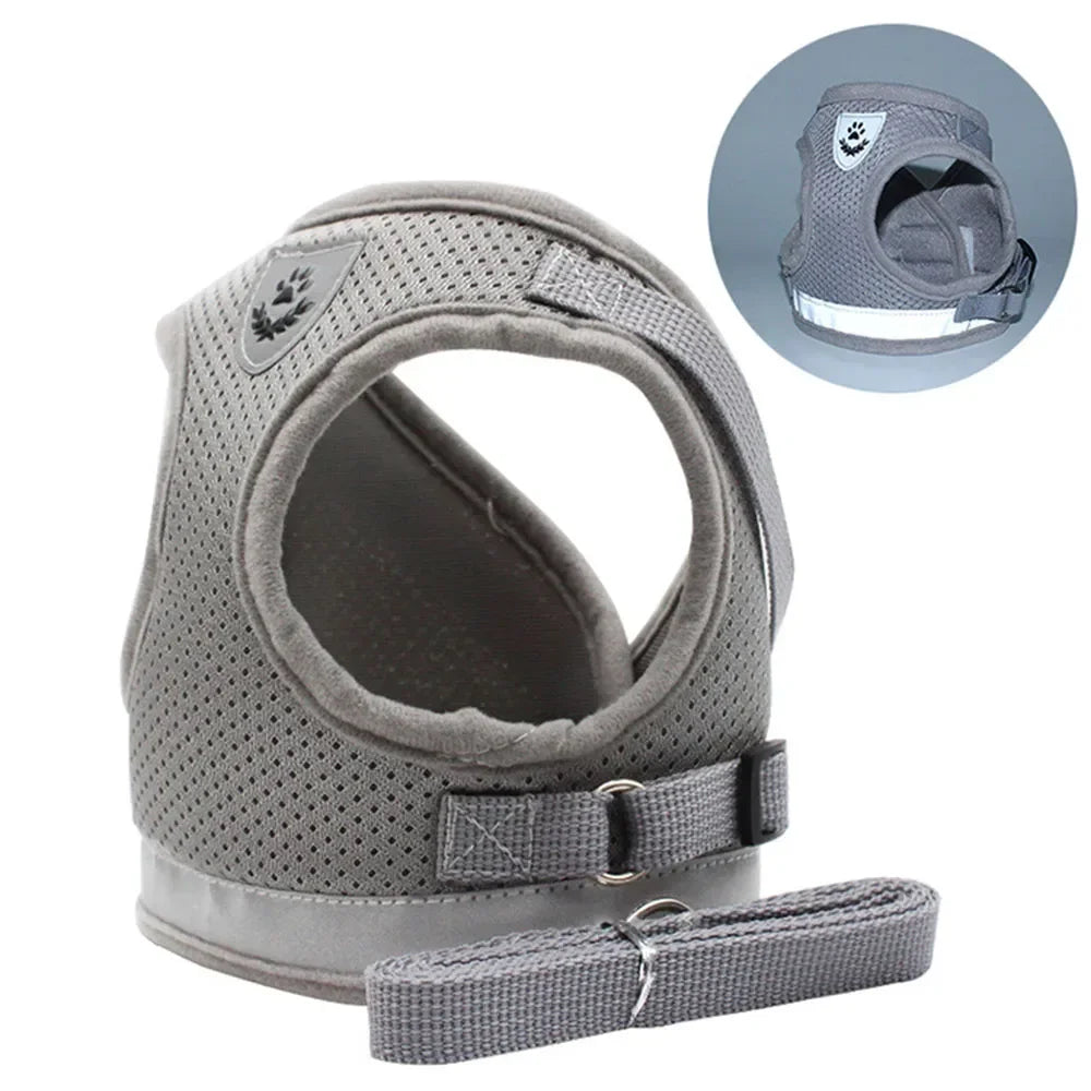 Escape-Proof Cat Harness – Reflective Vest with Leash
