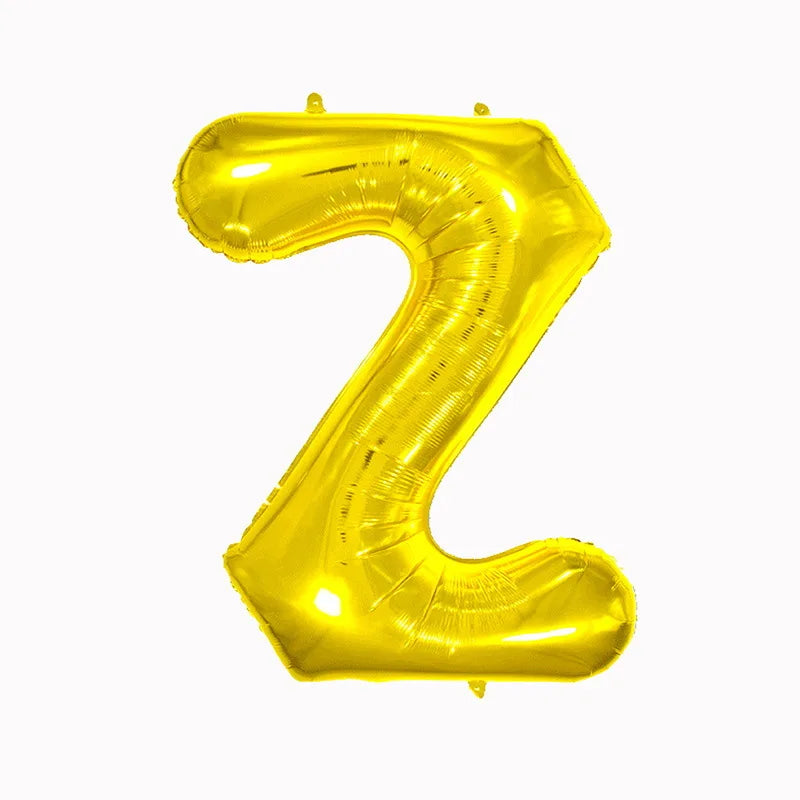 Large Gold Foil Letter Balloons – A-Z Party Decoration